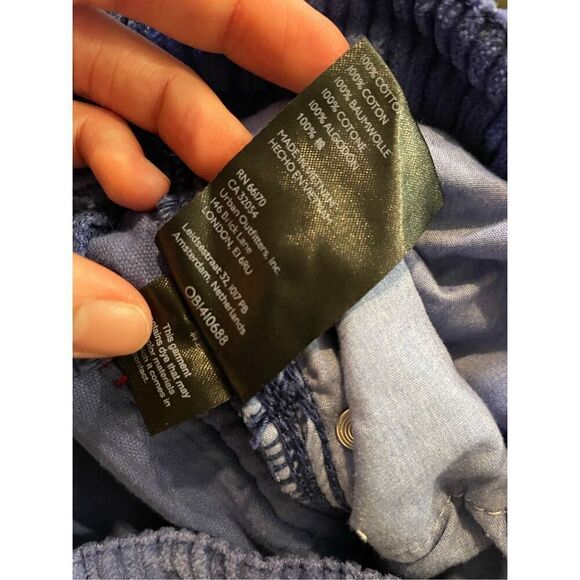 Urban Outfitters Blue Wide Leg 100% Cotton Corduroy Baggy Pants Size 25 - Picture 5 of 8